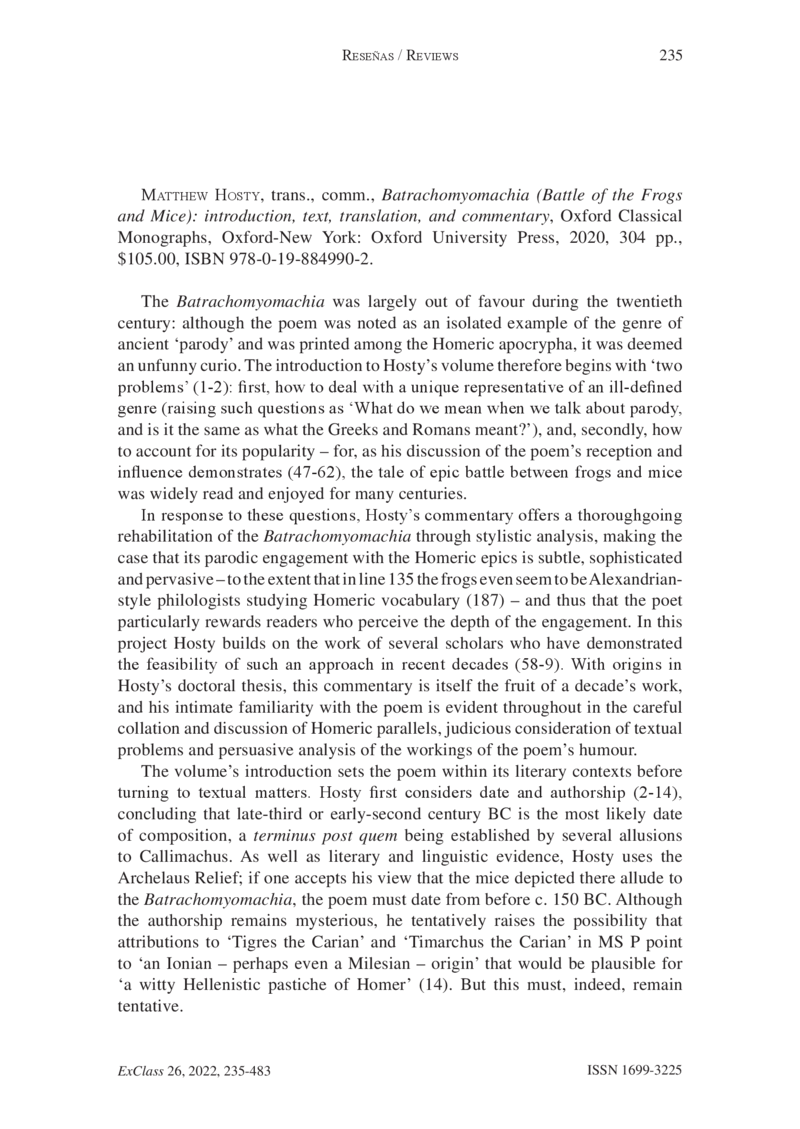 Open gallery for Batrachomyomachia (Battle of the Frogs and Mice)