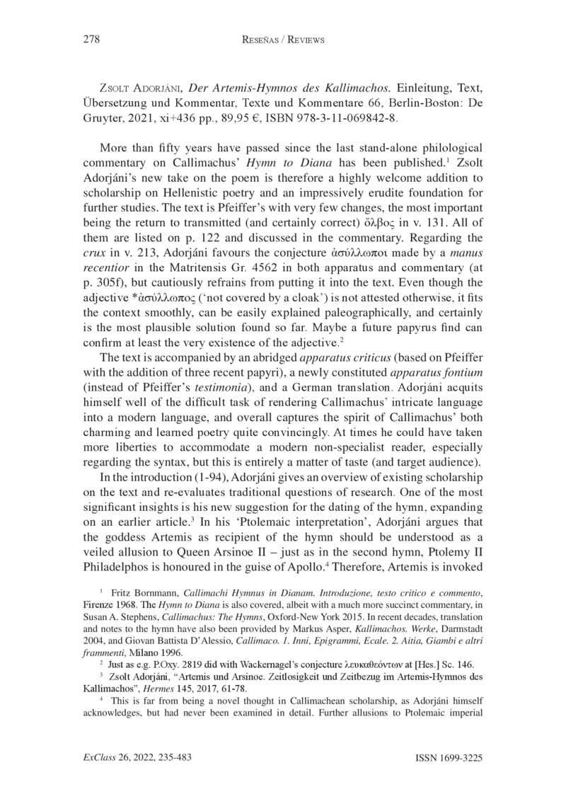 Open gallery for Der Artemis-Hymnos des Kallimachos