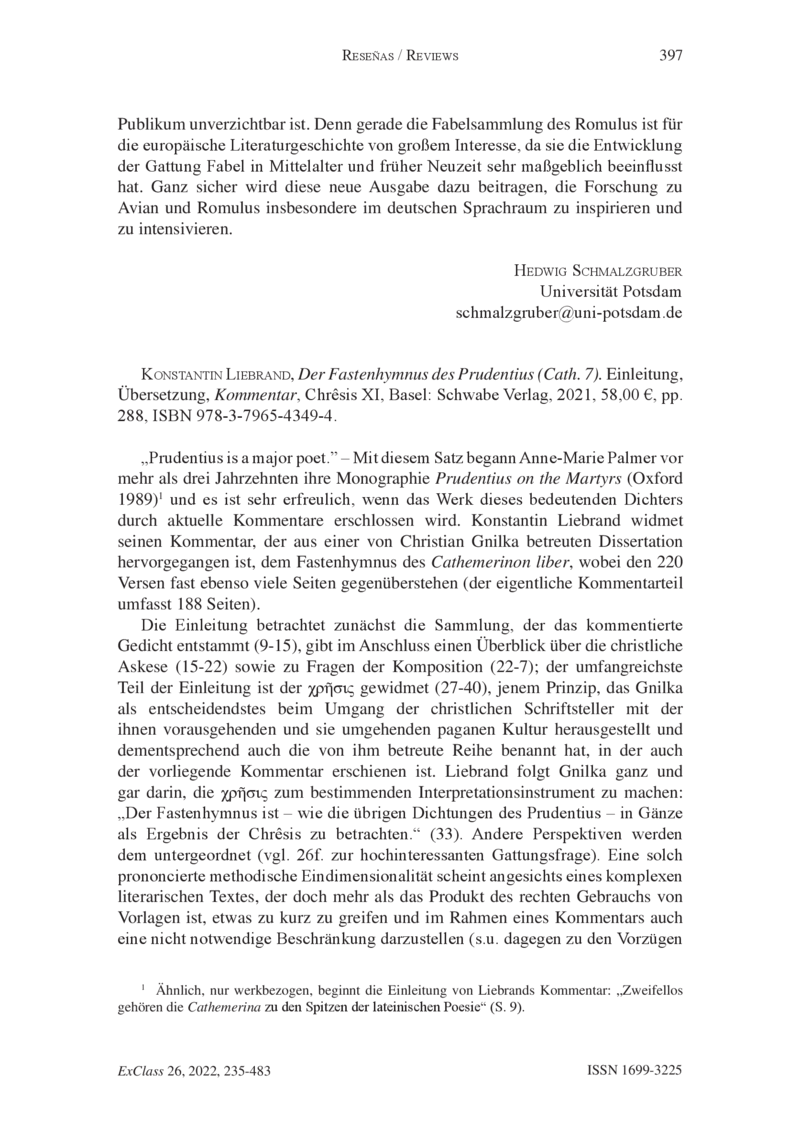 Open gallery for Der Fastenhymnus des Prudentius (Cath. 7)