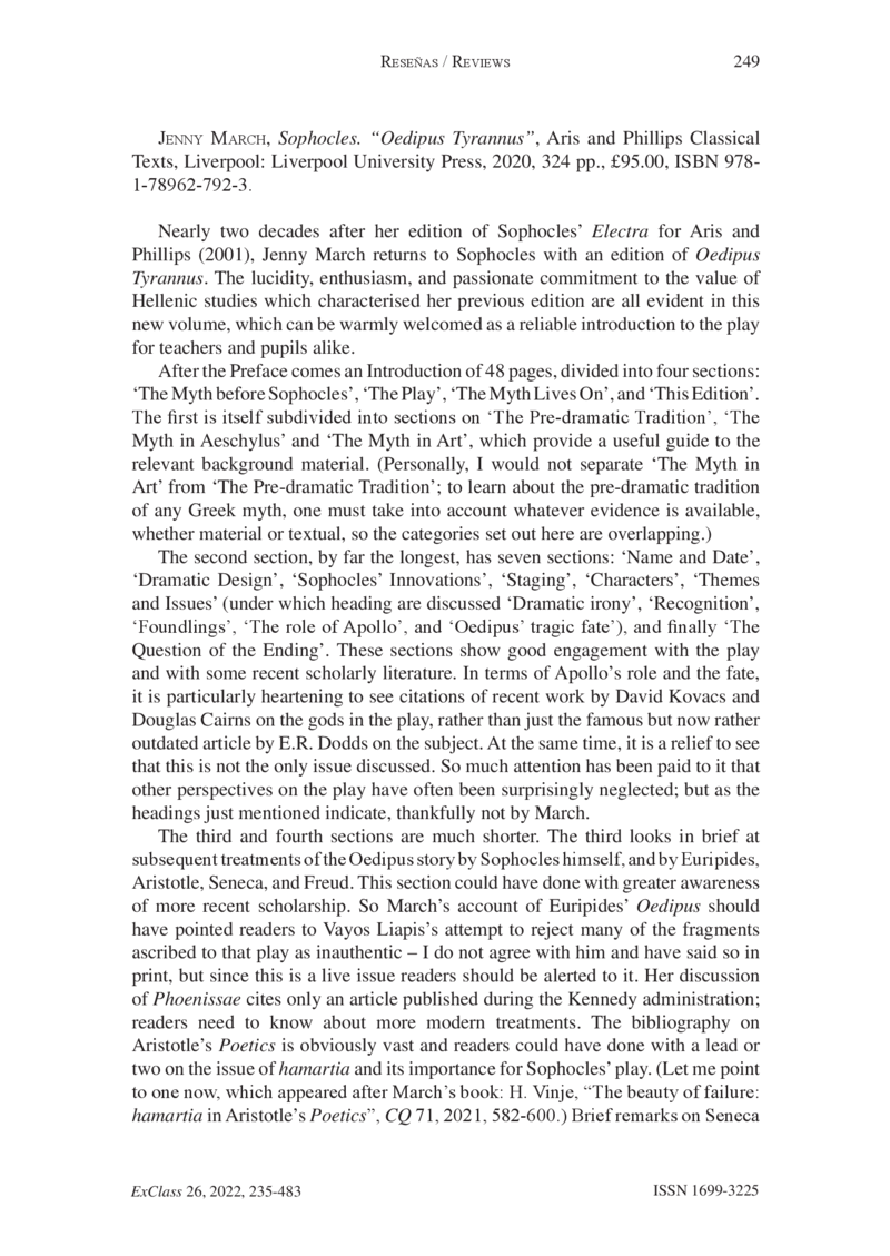 Open gallery for Sophocles, “Oedipus Tyrannus”