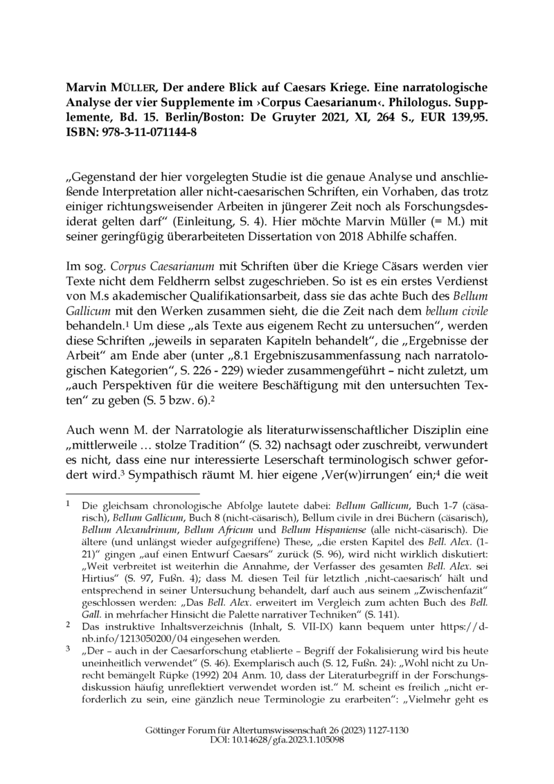 Open gallery for Der andere Blick auf Caesars Kriege