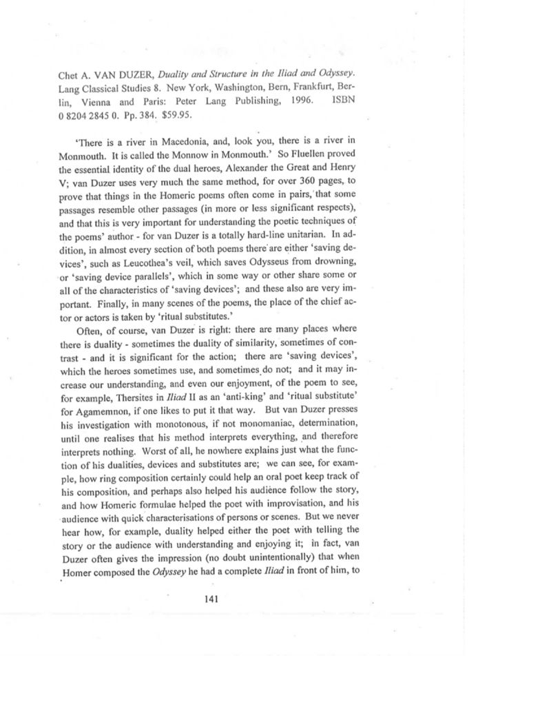 Open gallery for Duality and Structure in the Iliad and Odyssey