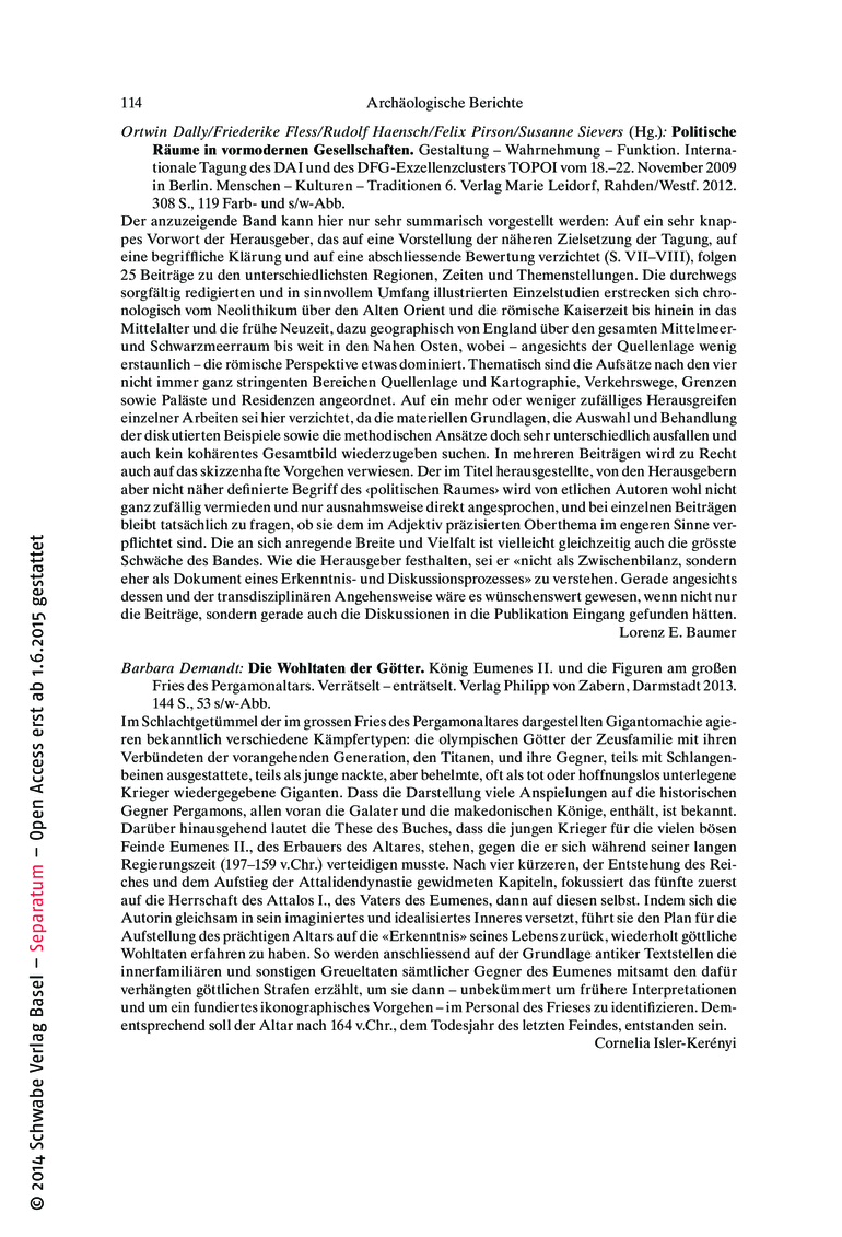 Open gallery for Politische Räume in vormodernen Gesellschaften