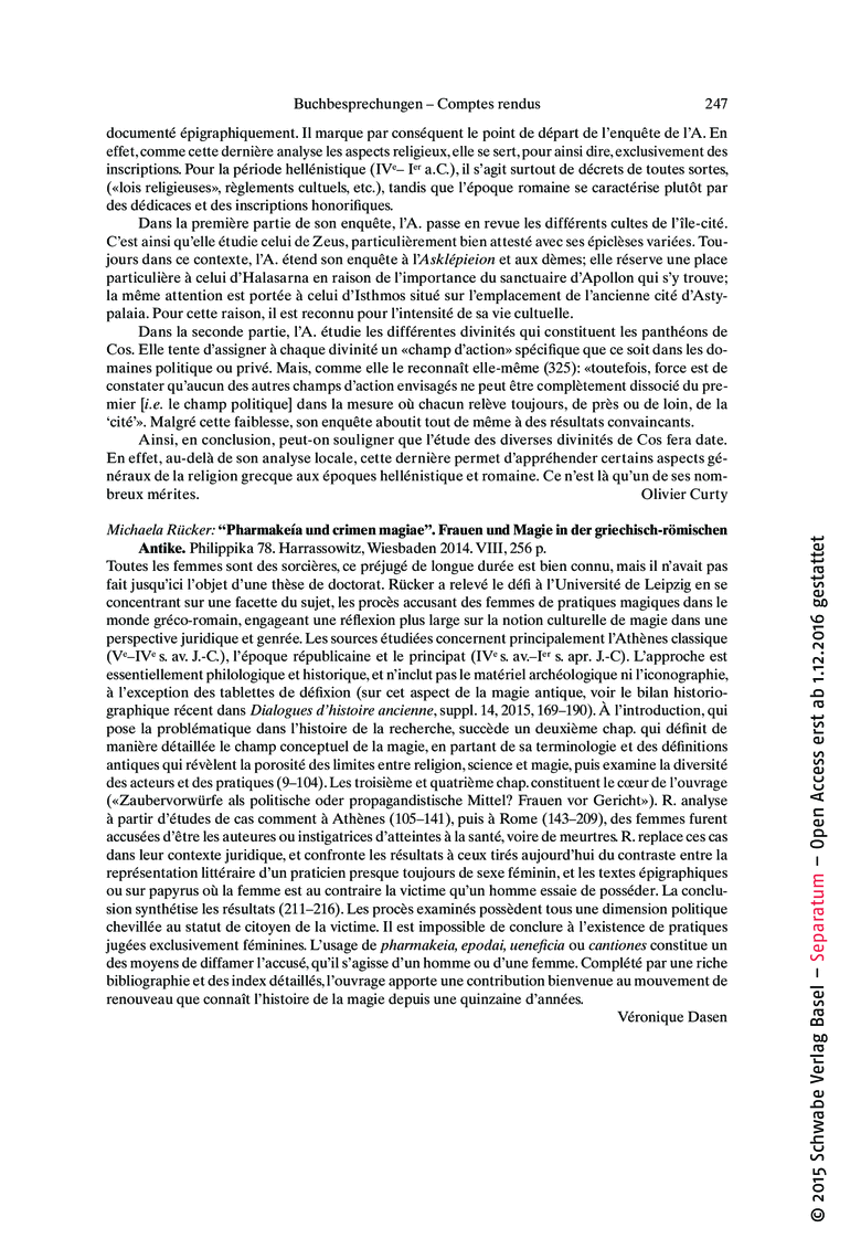 Open gallery for “Pharmakeía und crimen magiae”