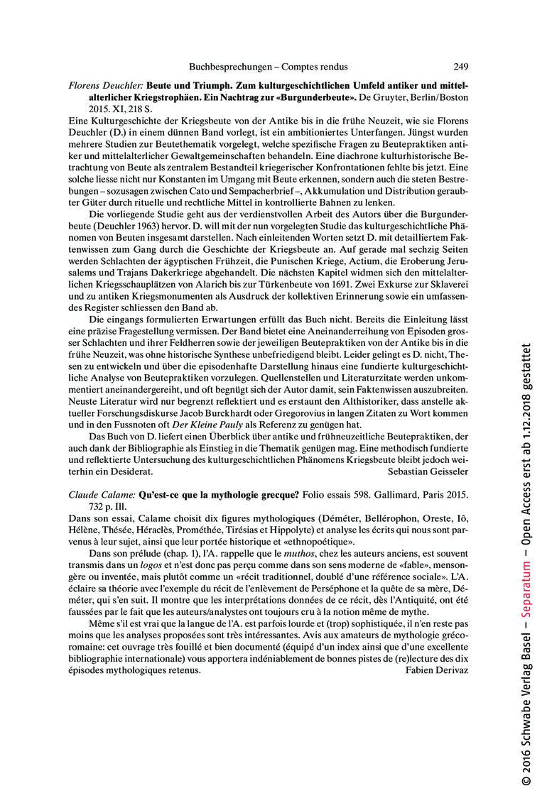 Open gallery for Beute und Triumph