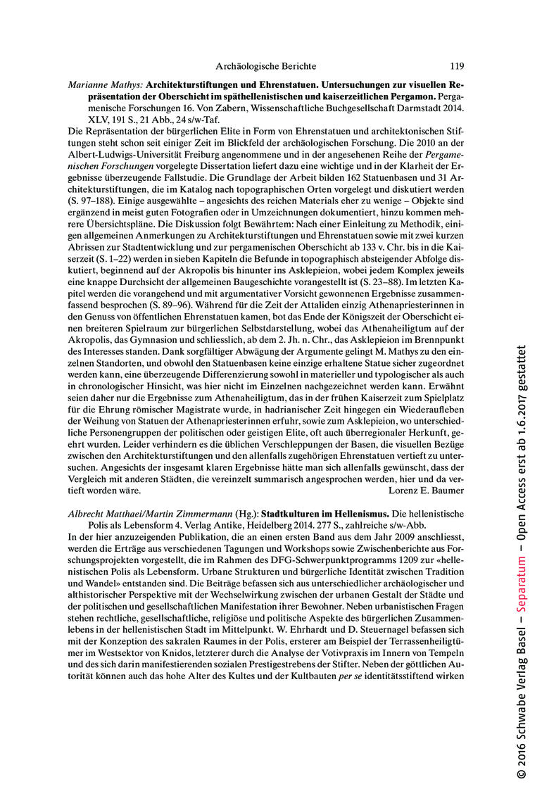 Open gallery for Stadtkultur im Hellenismus