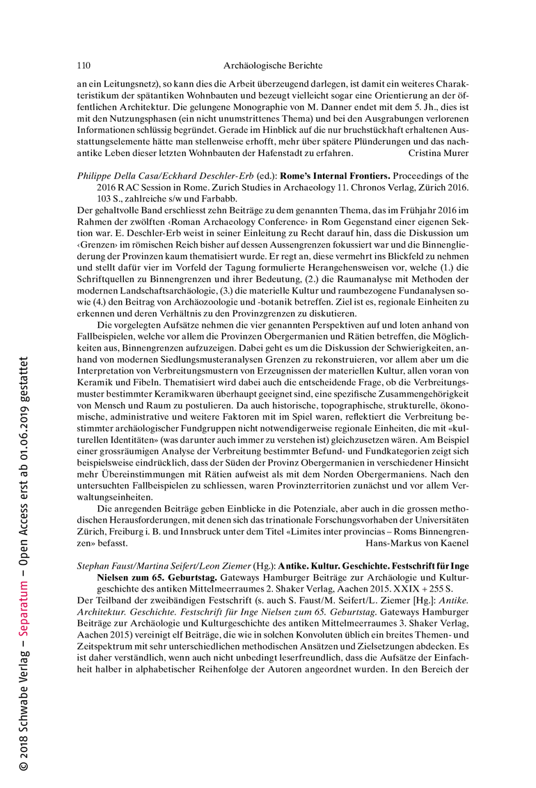 Open gallery for Rome’s Internal Frontiers