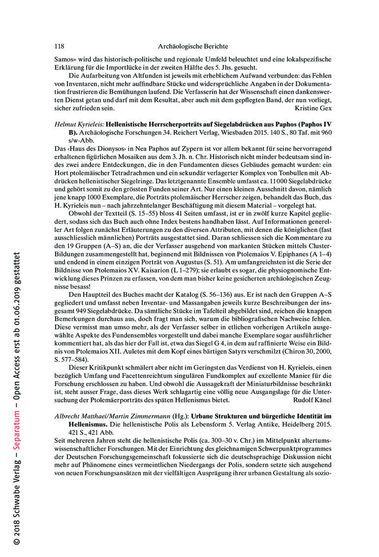 Open gallery for Urbane Strukturen und bürgerliche Identität im Hellenismus