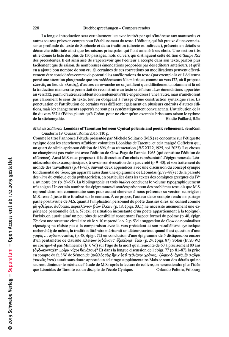 Open gallery for Leonidas of Tarentum between Cynical Polemic and Poetic Refinement