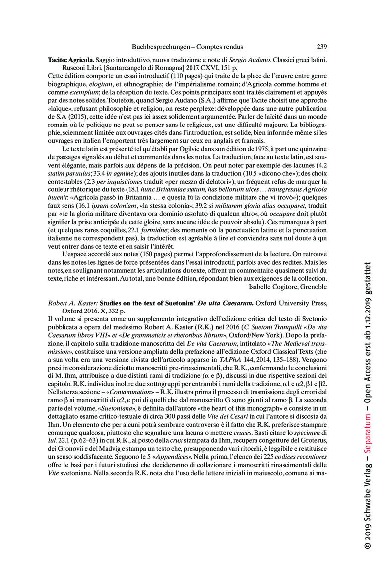 Open gallery for Studies on the Text of Suetonius’ "De uita Caesarum"