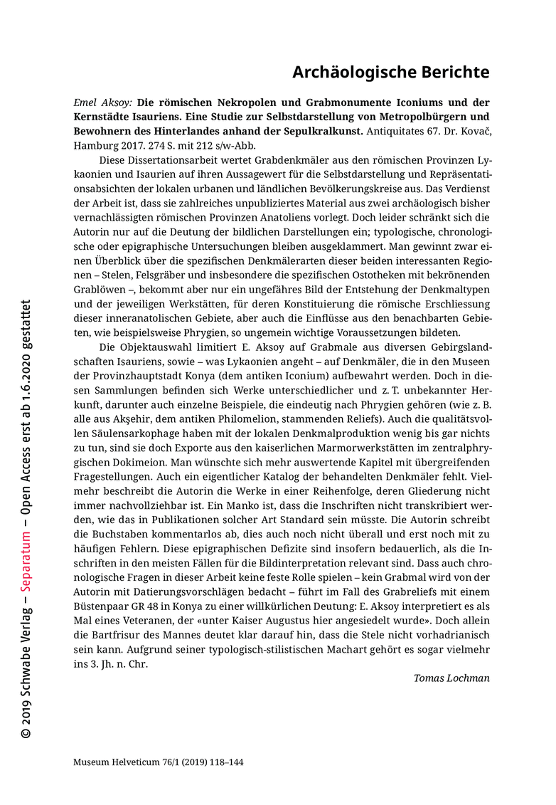 Open gallery for Die römischen Nekropolen und Grabmonumente Iconiums und der Kernstädte Isauriens