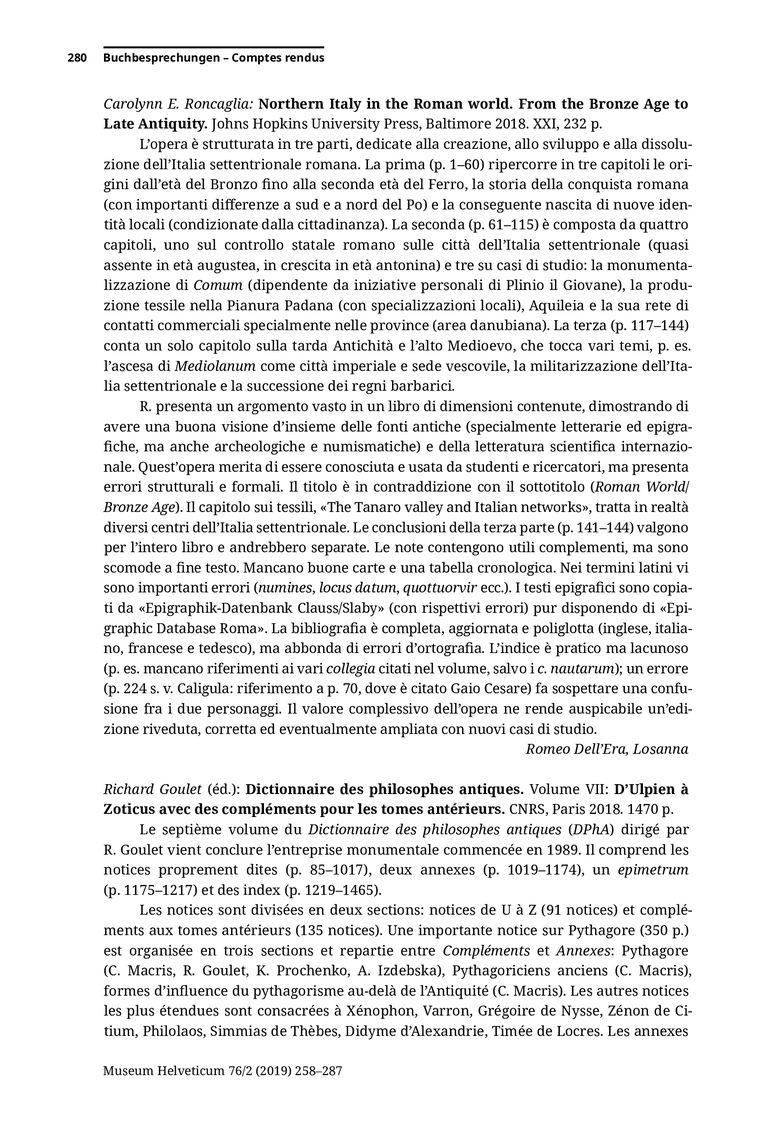 Open gallery for Northern Italy in the Roman World