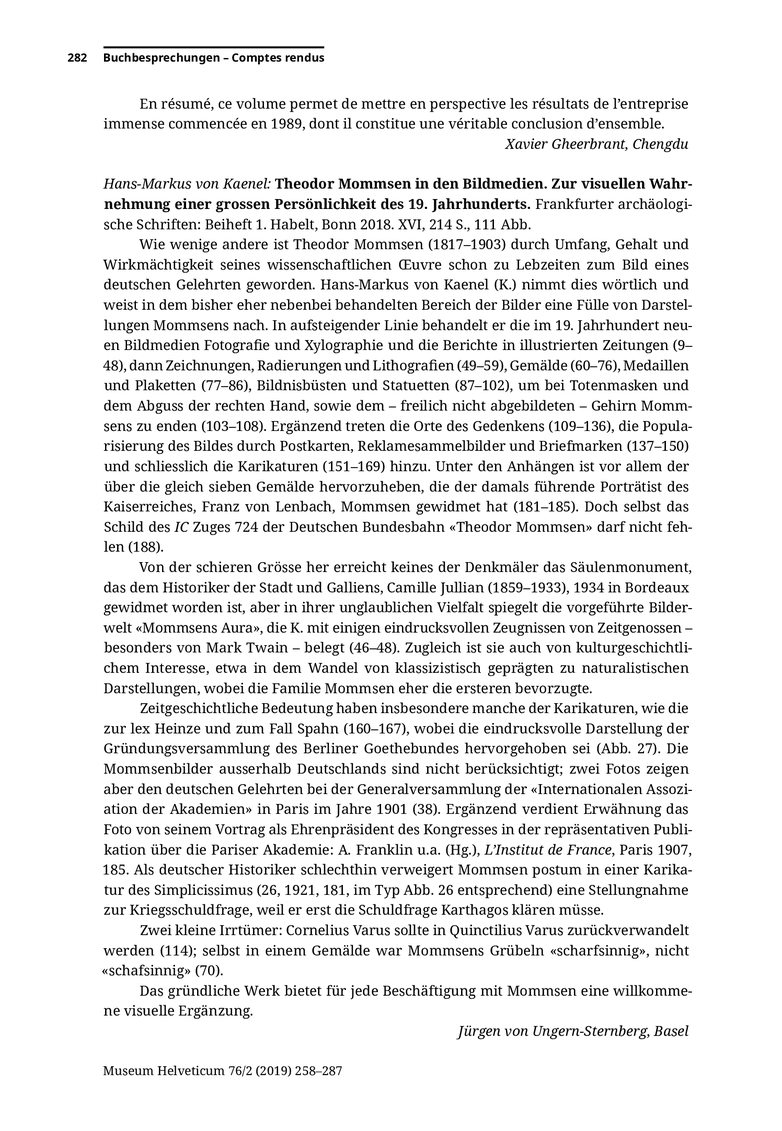 Open gallery for Theodor Mommsen in den Bildmedien