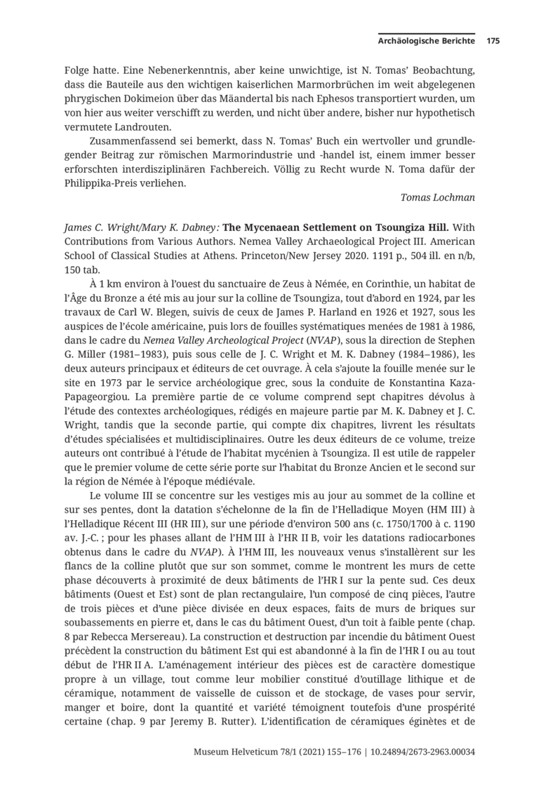 Open gallery for The Mycenaean Settlement on Tsoungiza Hill