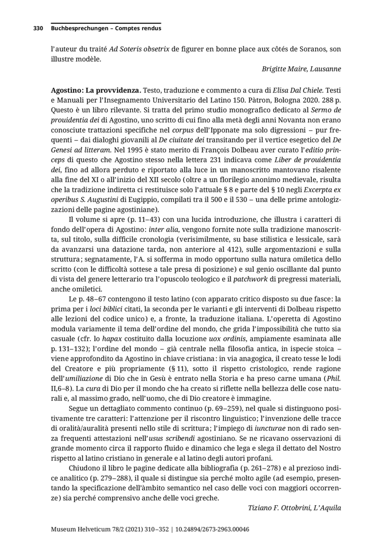 Open gallery for Agostino: La provvidenza