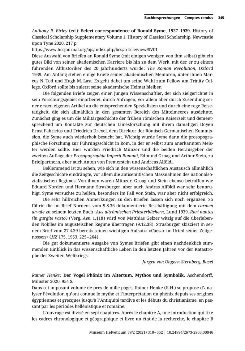 Open gallery for Select Correspondence of Ronald Syme, 1927–1939