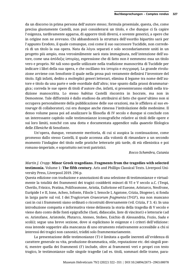 Open gallery for Minor Greek Tragedians