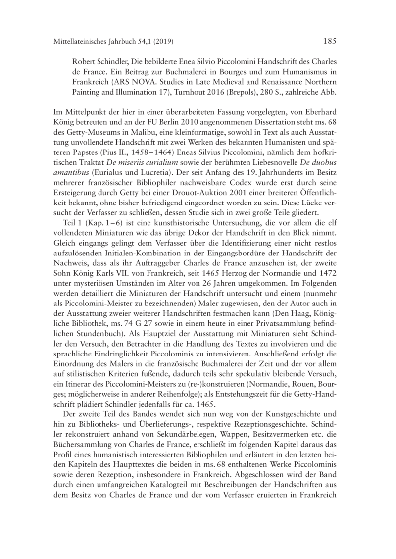 Open gallery for Die bebilderte Enea Silvio Piccolomini Handschrift des Charles de France