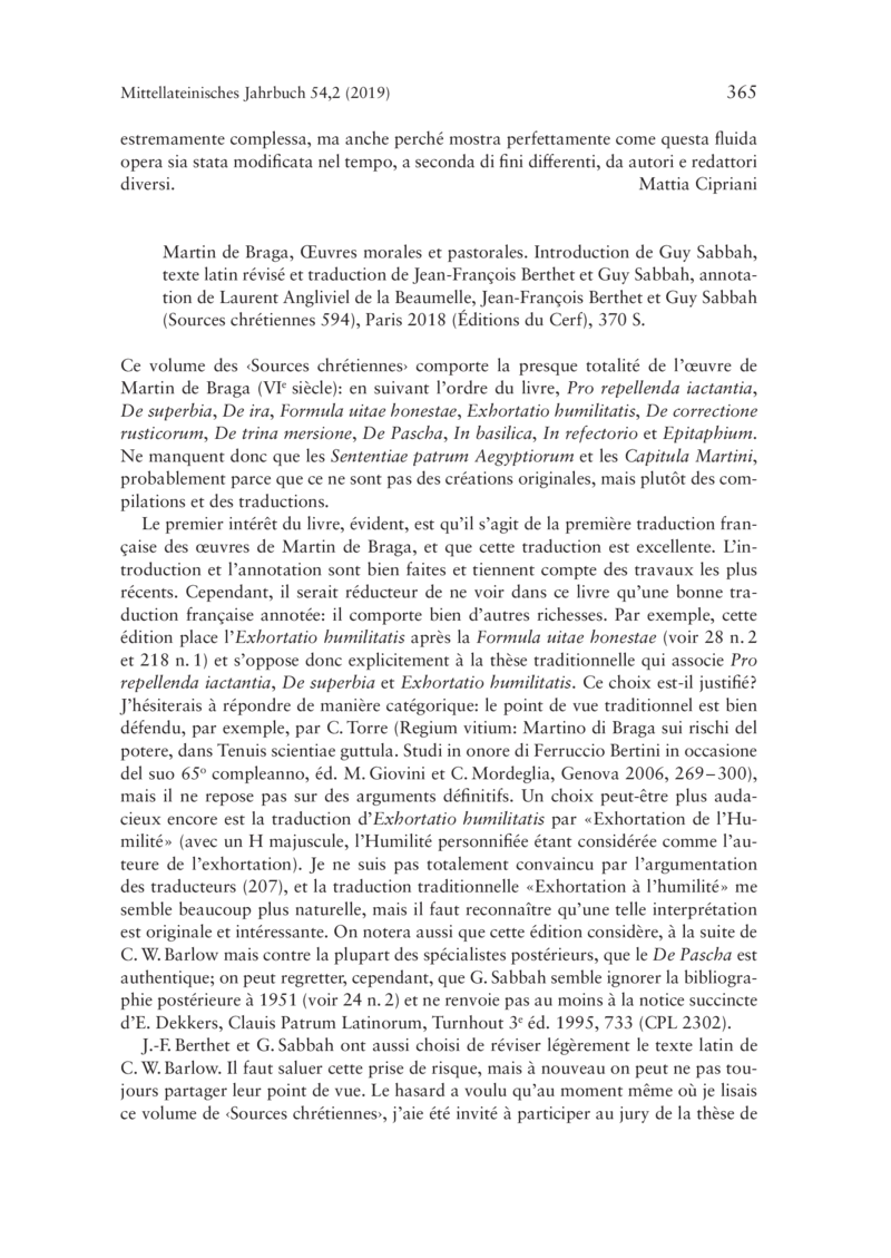 Open gallery for Martin de Braga, OEuvres morales et pastorales