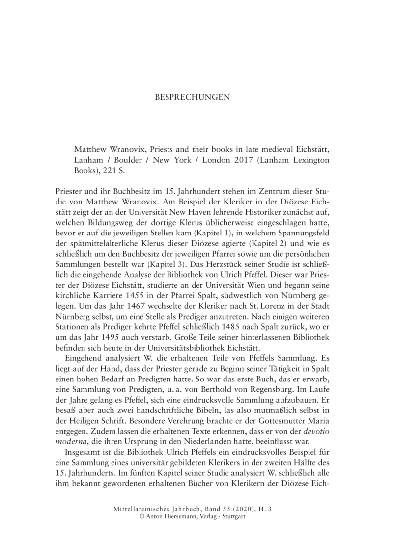 Open gallery for Priests and Their Books in Late Medieval Eichstätt