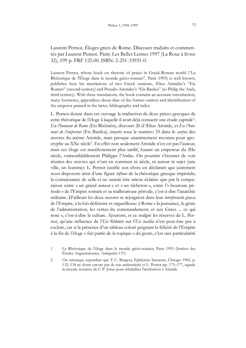 Open gallery for Éloges grecs de Rome
