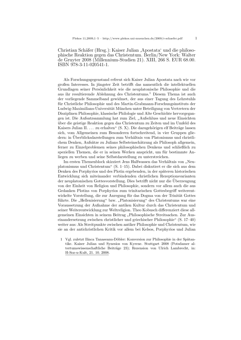 Open gallery for Kaiser Julian "Apostata" und die philosophische Reaktion gegen das Christentum