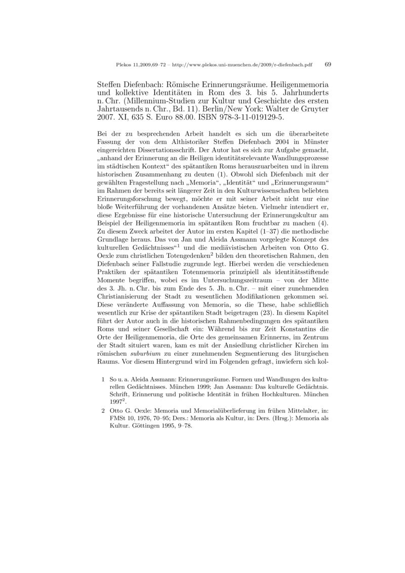 Open gallery for Römische Erinnerungsräume