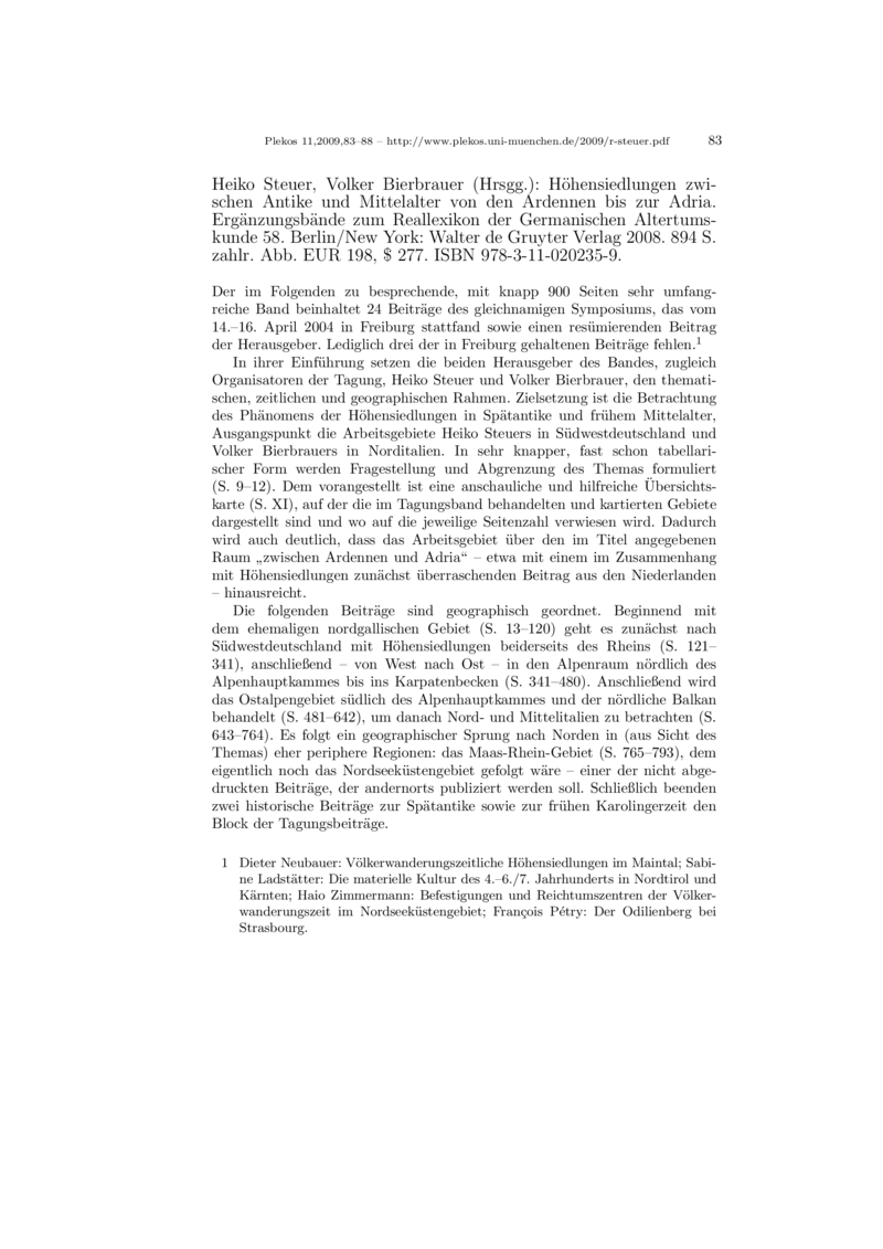 Open gallery for Höhensiedlungen zwischen Antike und Mittelalter von den Ardennen bis zur Adria