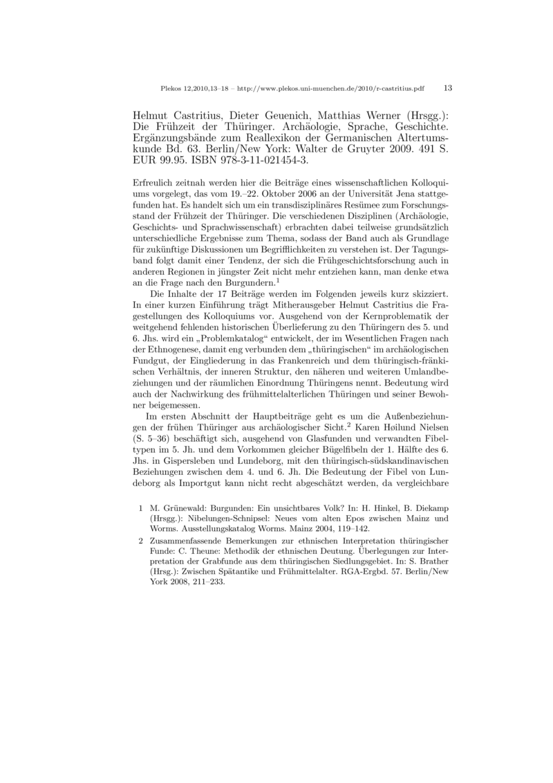 Open gallery for Die Frühzeit der Thüringer