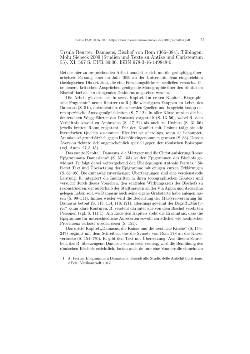 Open gallery for Damasus, Bischof von Rom (366-384)