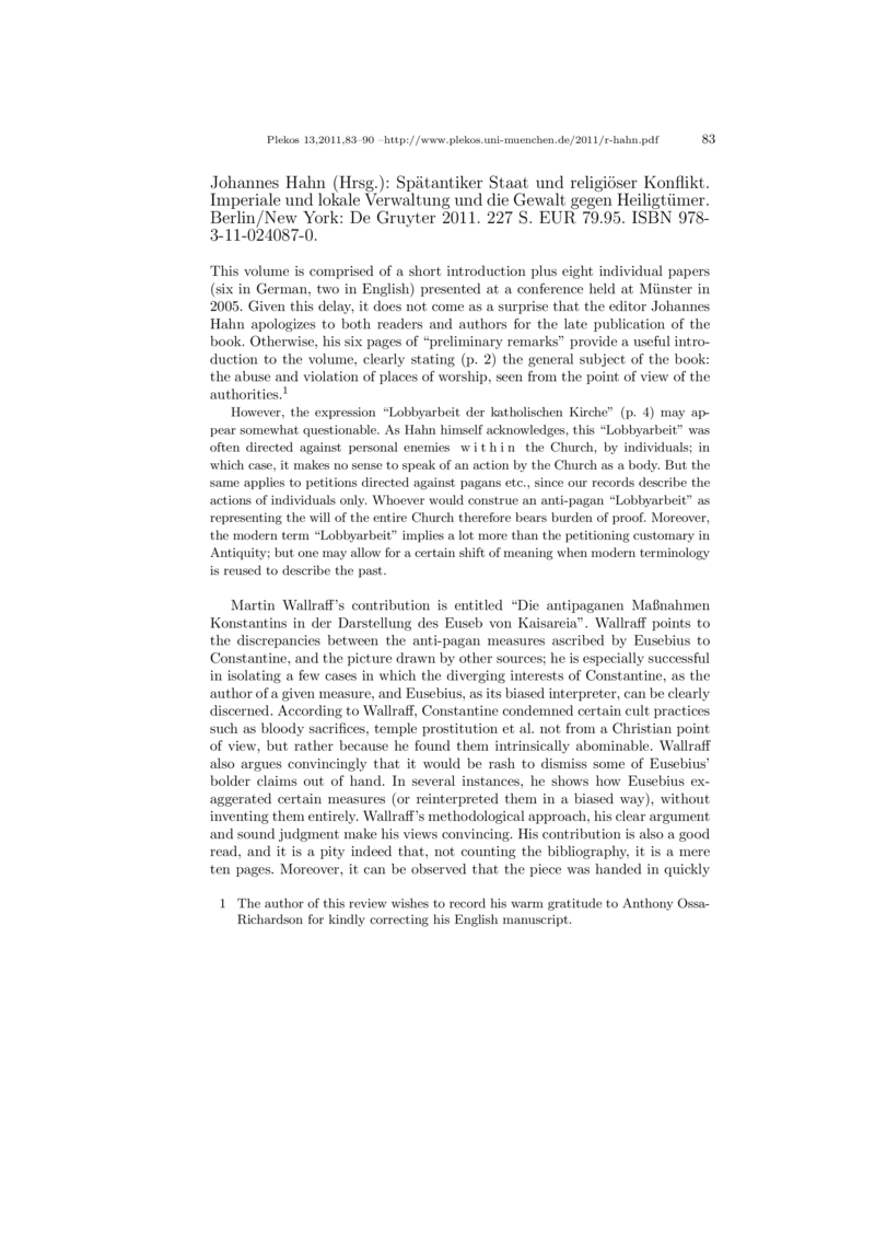 Open gallery for Spätantiker Staat und religiöser Konflikt