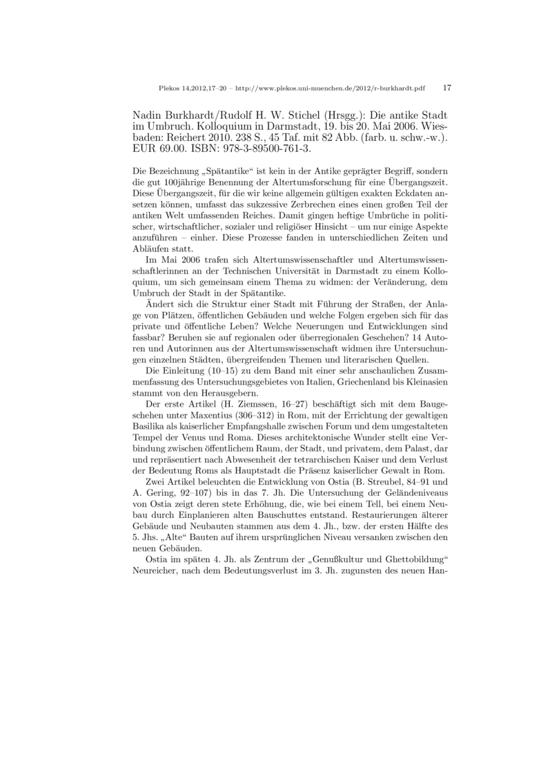 Open gallery for Die antike Stadt im Umbruch