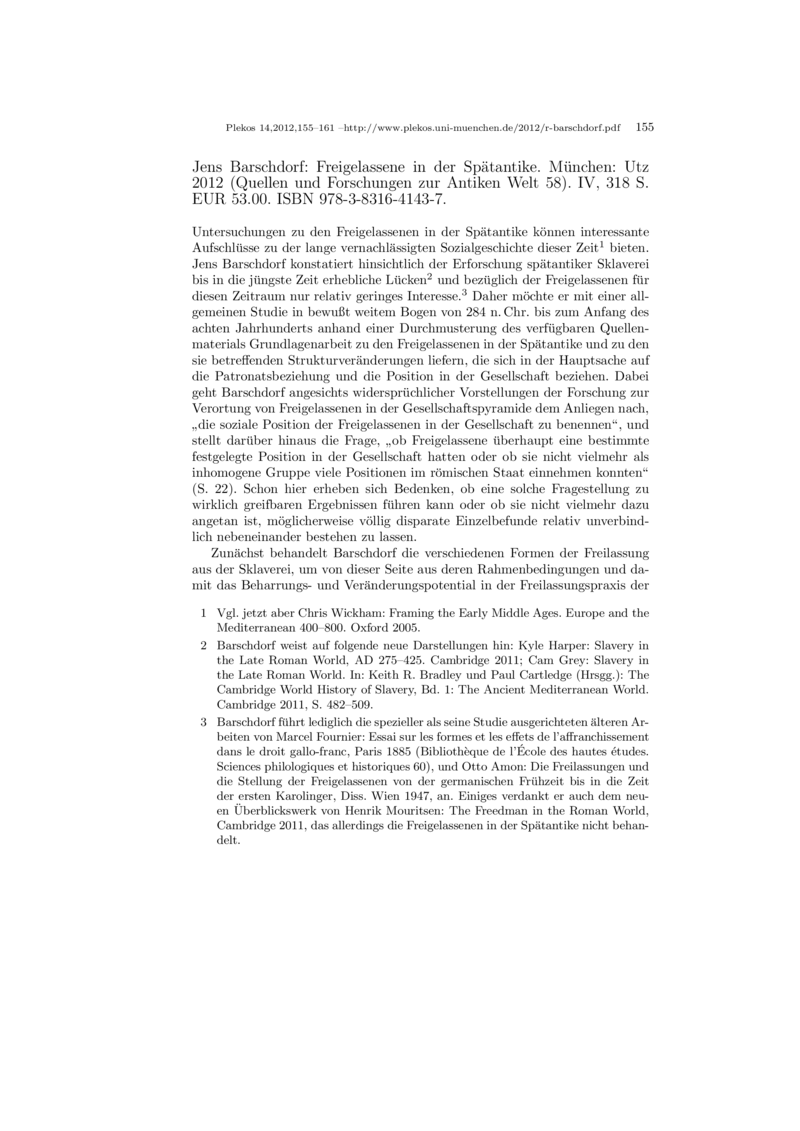 Open gallery for Freigelassene in der Spätantike