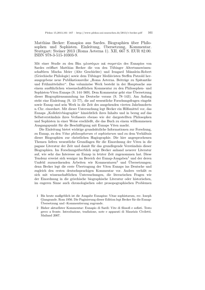 Open gallery for Eunapios aus Sardes, Biographien über Philosophen und Sophisten