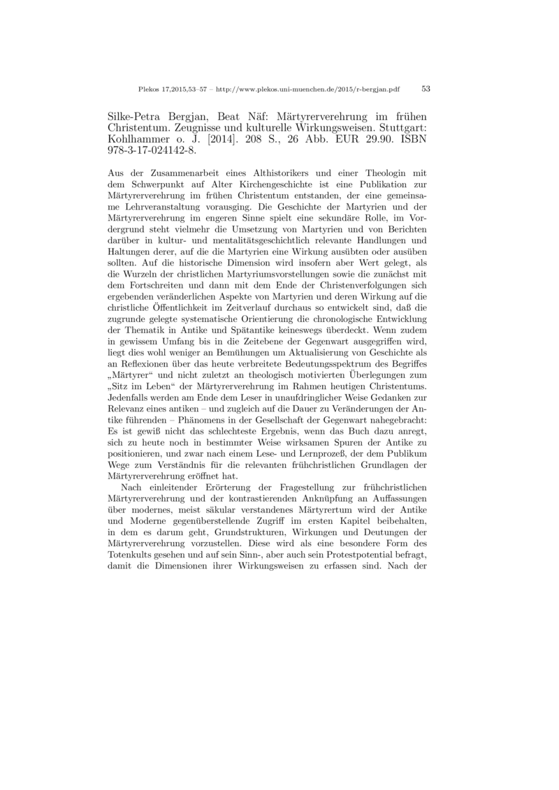 Open gallery for Märtyrerverehrung im frühen Christentum