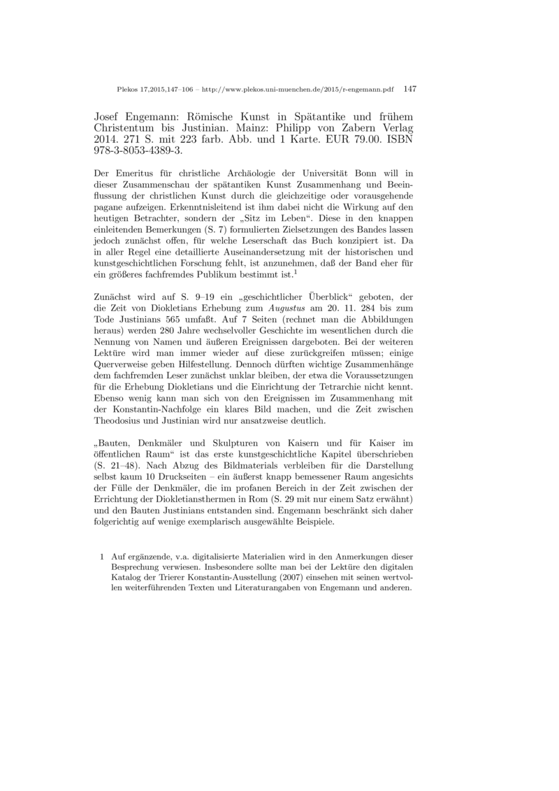 Open gallery for Römische Kunst in Spätantike und frühem Christentum bis Justinian