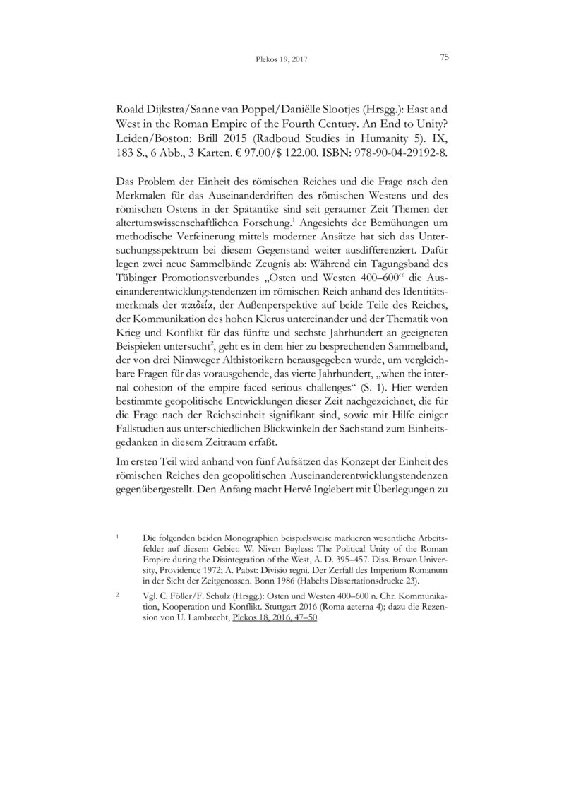 Open gallery for East and West in the Roman Empire of the Fourth Century