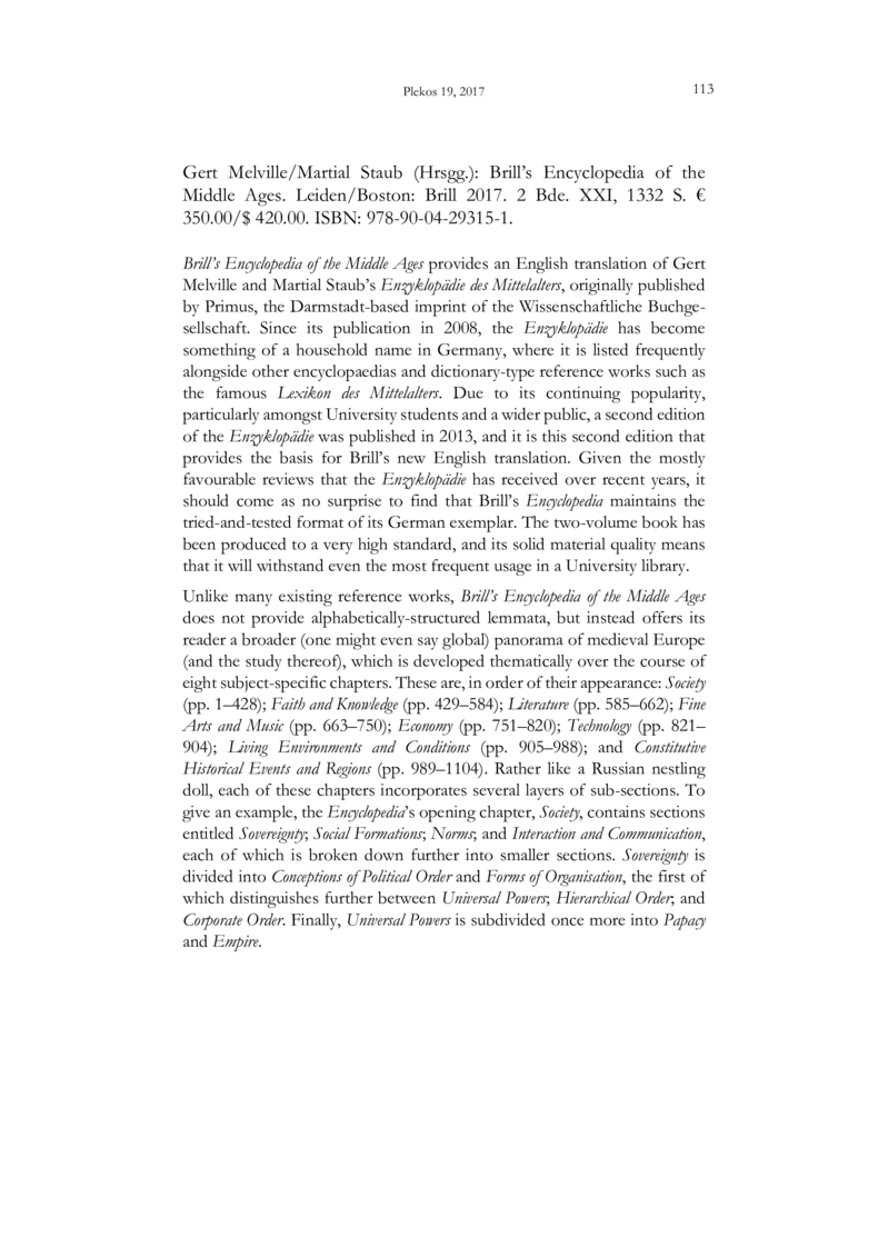 Open gallery for Brill’s Encyclopedia of the Middle Ages