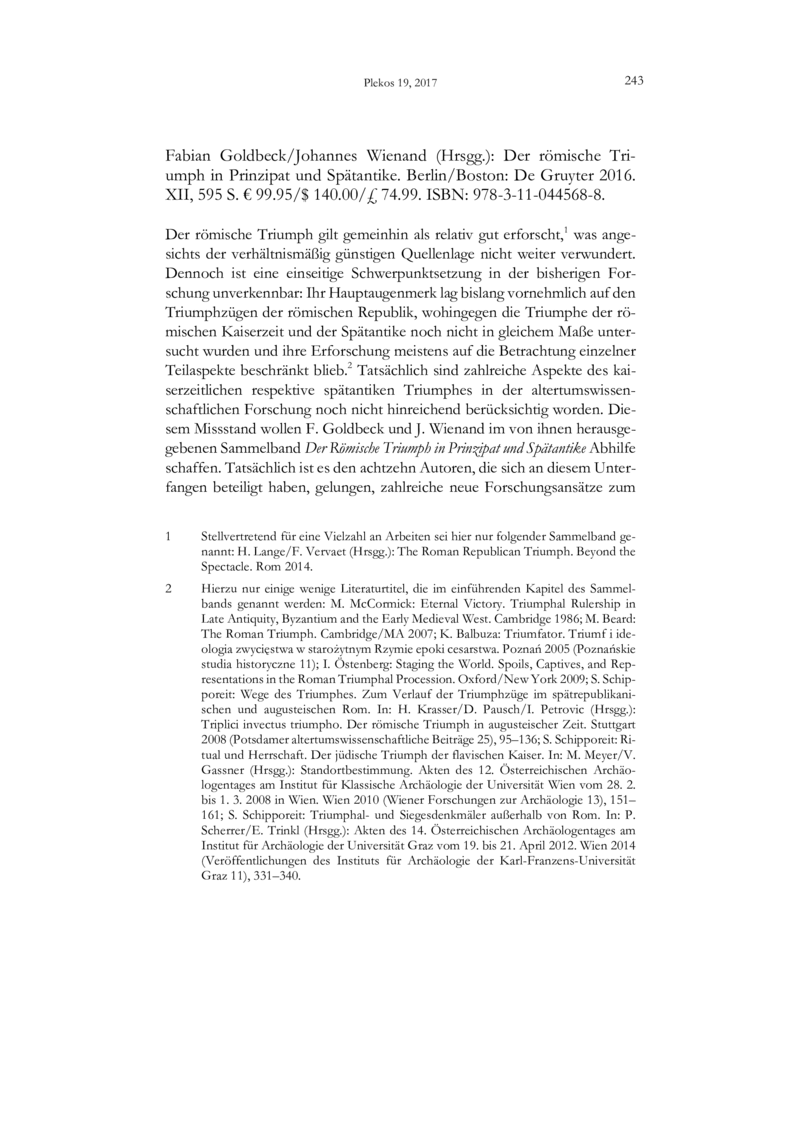 Open gallery for Der römische Triumph in Prinzipat und Spätantike