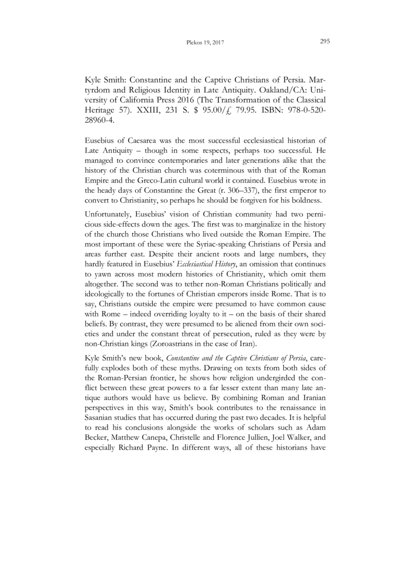 Open gallery for Constantine and the Captive Christians of Persia