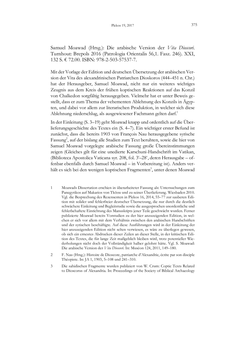 Open gallery for Die arabische Version der Vita Dioscori