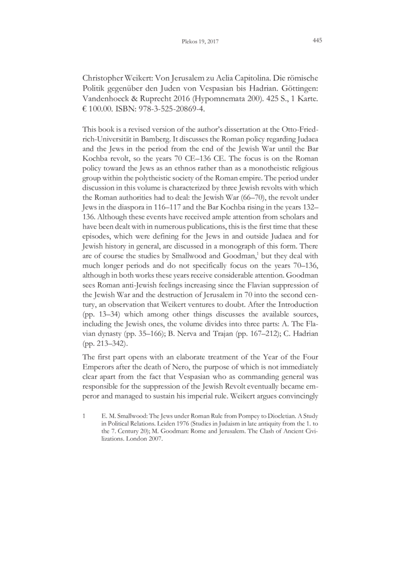 Open gallery for Von Jerusalem zu Aelia Capitolina