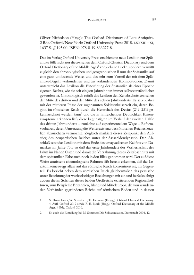 Open gallery for The Oxford Dictionary of Late Antiquity