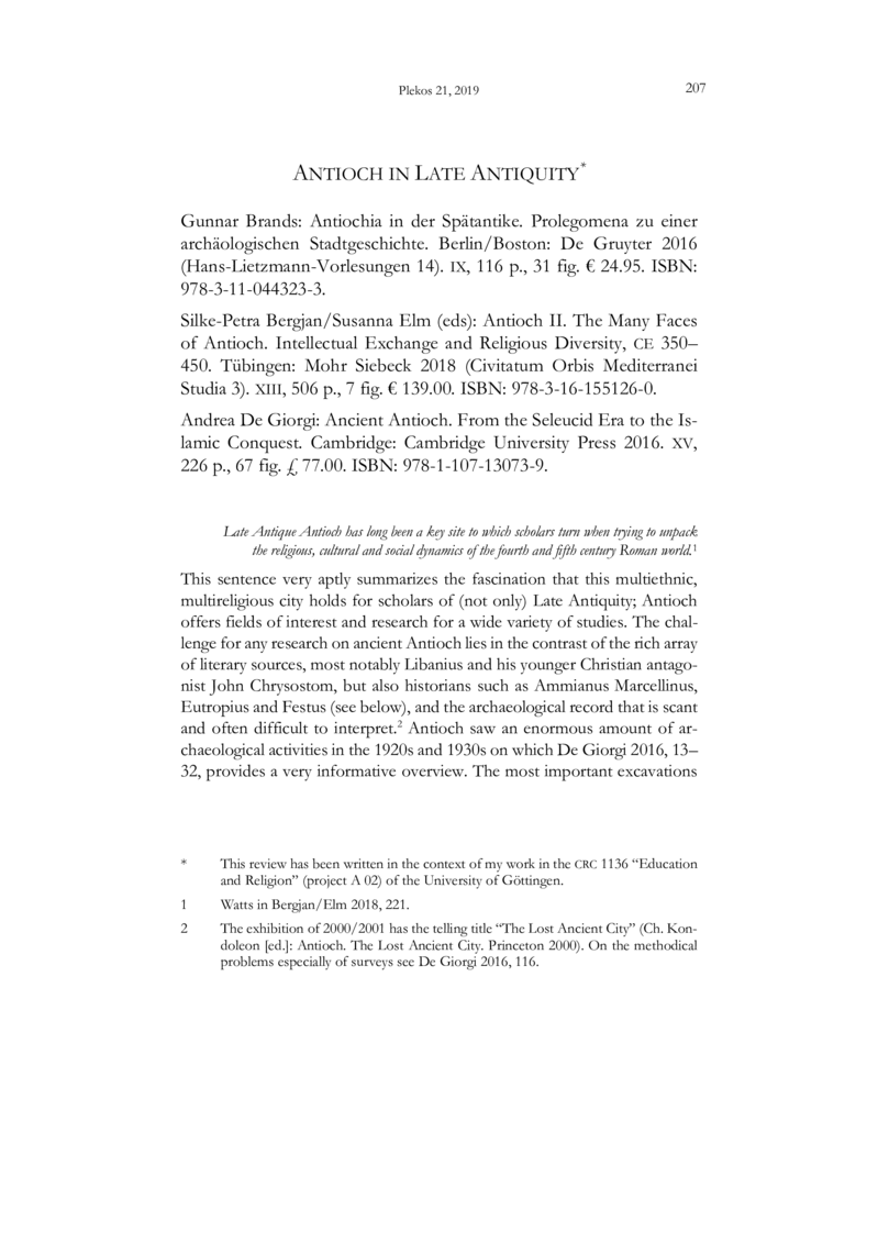 Open gallery for Antiochia in der Spätantike