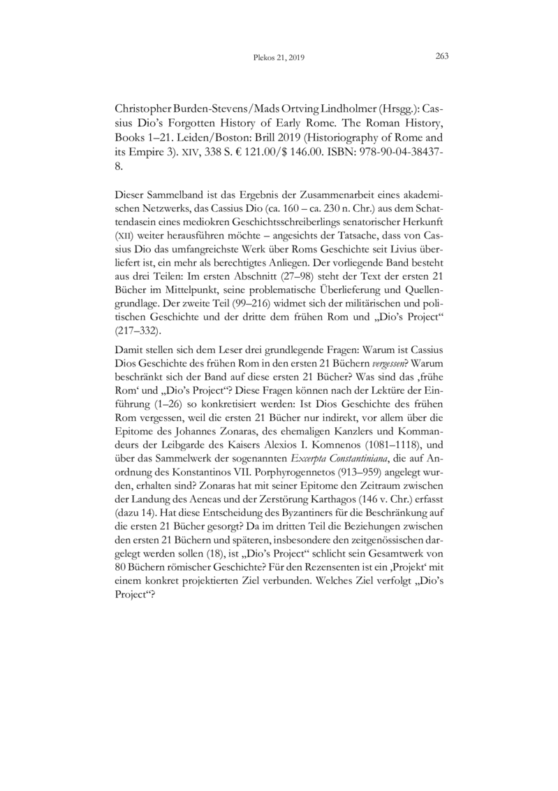 Open gallery for Cassius Dio’s Forgotten History of Early Rome