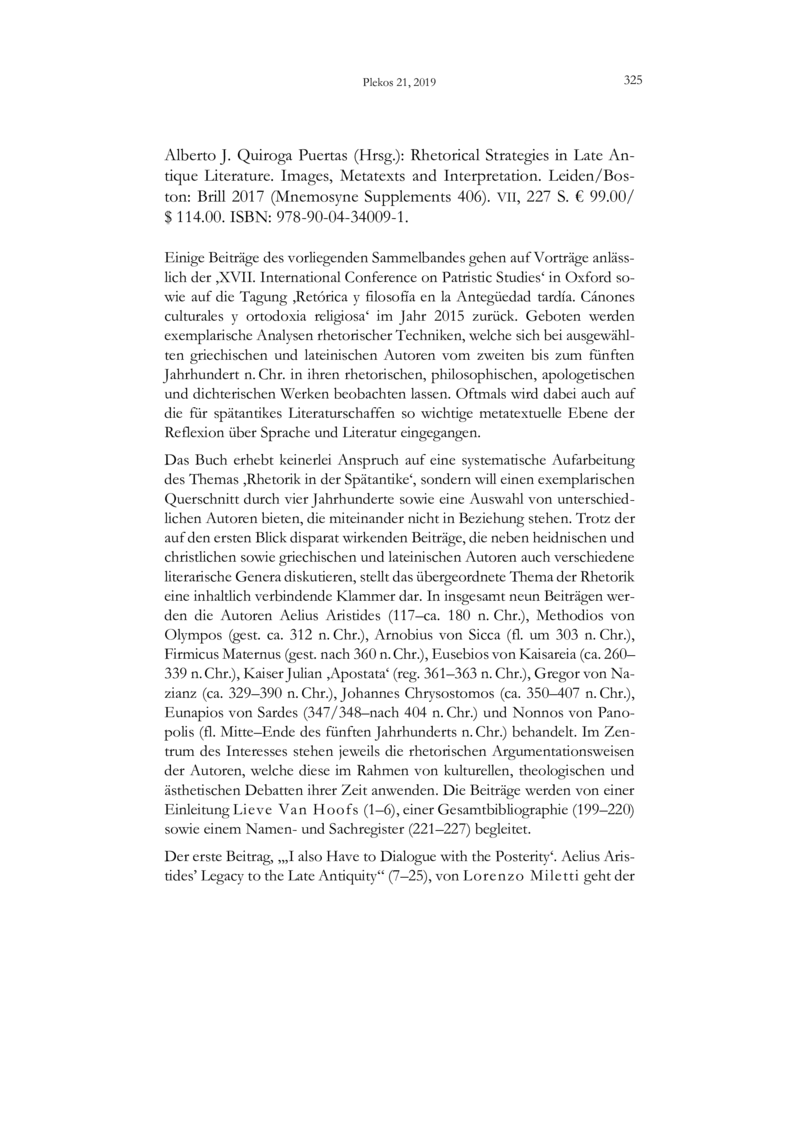 Open gallery for Rhetorical Strategies in Late Antique Literature