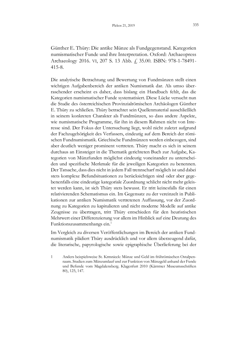 Open gallery for Die antike Münze als Fundgegenstand