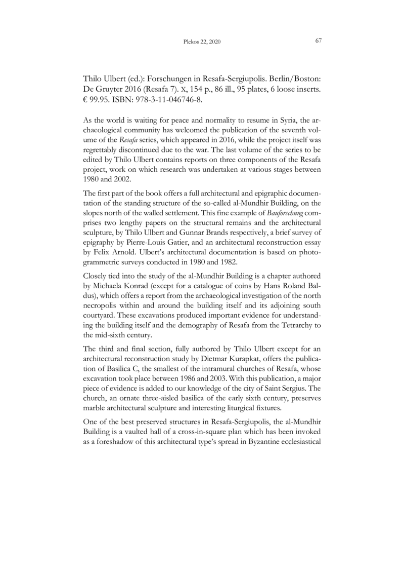 Open gallery for Forschungen in Resafa-Sergiupolis