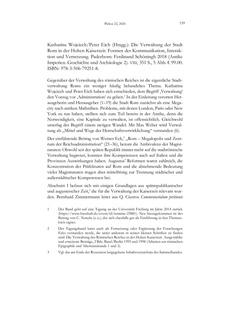 Open gallery for Die Verwaltung der Stadt Rom in der Hohen Kaiserzeit: Formen der Kommunikation, Interaktion und Vernetzung