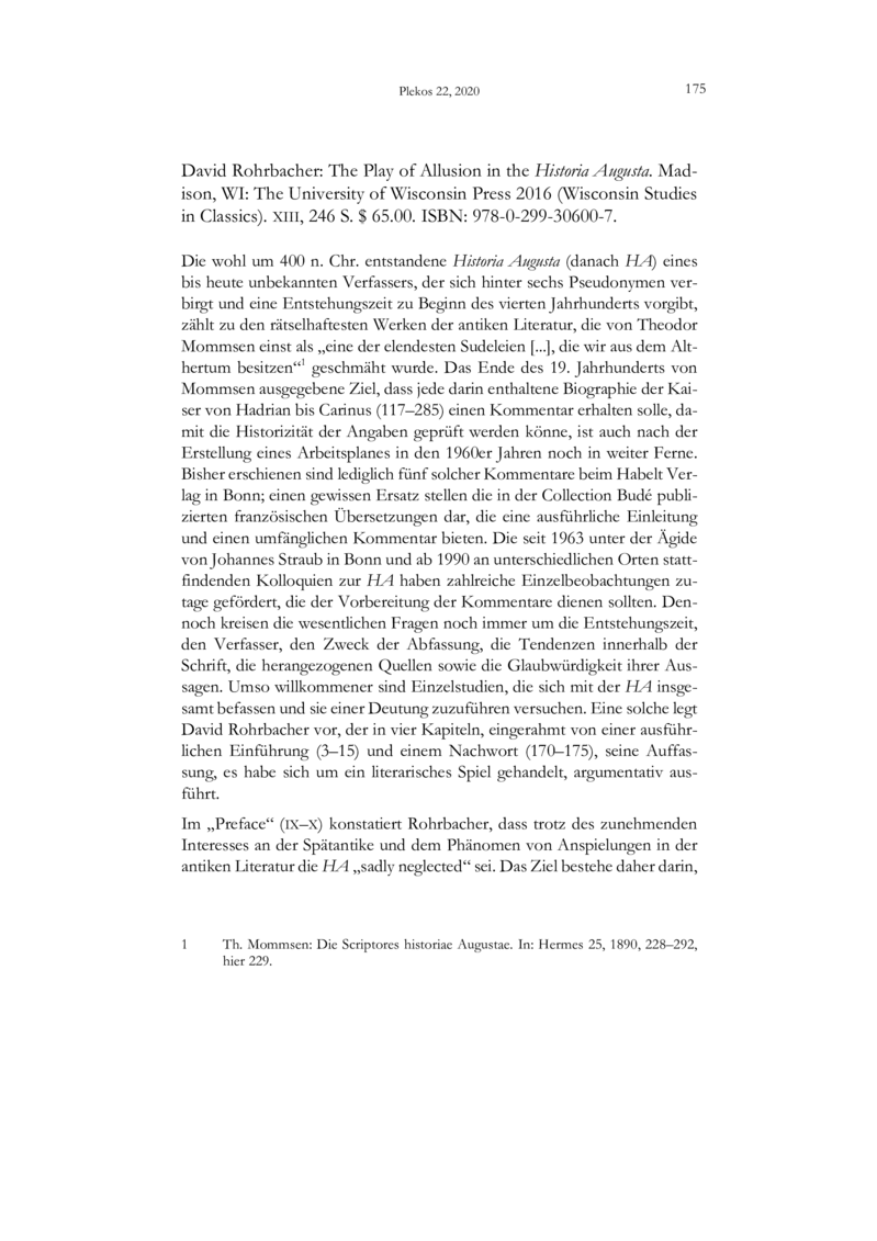 Open gallery for The Play of Allusion in the "Historia Augusta"